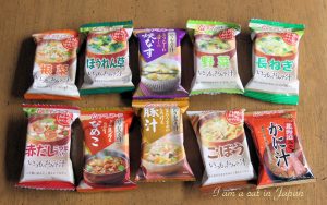 Many kinds of Freeze Dried Miso Soup