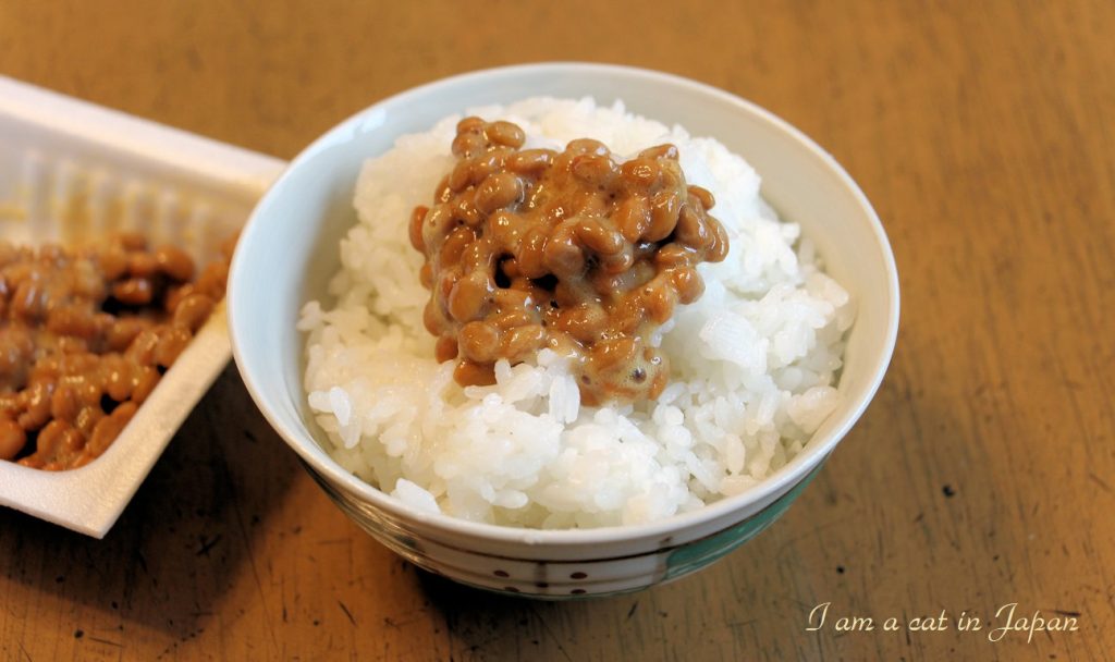 Natto on the rice