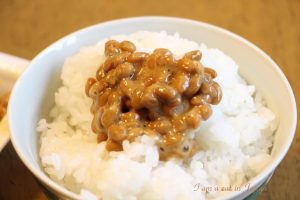 Natto on the rice