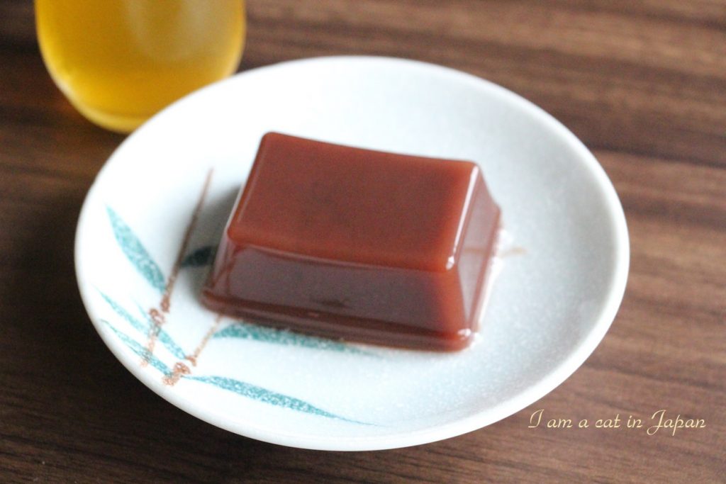 Mizu-yokan, soft sweetened bean jelly